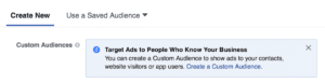 custom audience Facebook